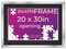 20x30 Jigsaw Puzzle Frame Kit - Kit Includes Puzzle Glue Sheets, Silver Wood Puzzle Frame with Black Mat, UV Acrylic, Backing,, Hanging Hardware